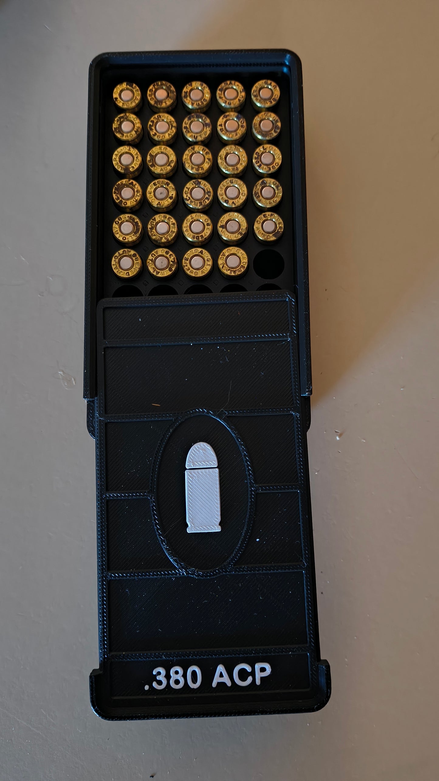 Ammo Storage Box .380 ACP 50 Rounds